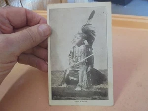 Vintage 1910 Lithograph Young Warrior Postcard Native American - Picture 1 of 4