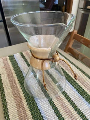 VINTAGE Chemex CM-3 Handblown Pyrex Glass Coffee Maker Up To 6cups Pat.2,411,340 - Image 1 of 4