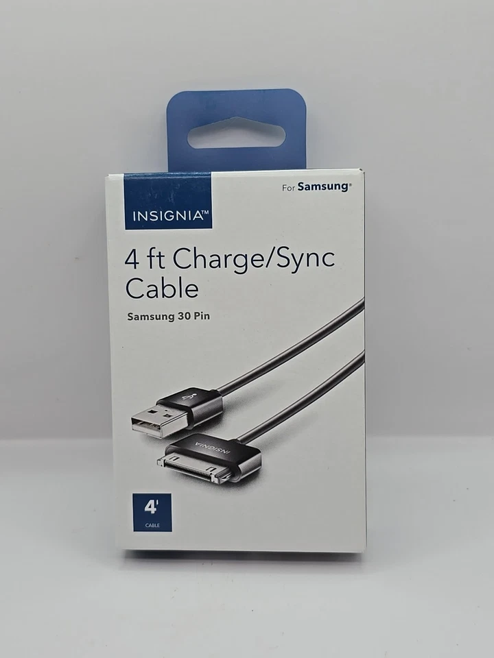 Insignia 4' Charge/Sync Cable. Samsung 30 pin. 2-Pack - Image 1 of 1