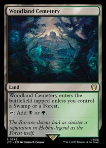 1x Woodland Cemetery - MTG Commander Lord of the Rings - NM-Mint, English - Picture 1 of 1