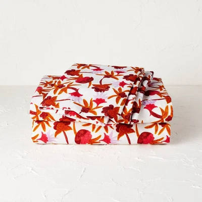 Full Printed Cotton Percale Sheet Set Natalia Floral - Opalhouse designed with - Image 1 of 3