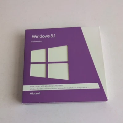 Microsoft Windows 8.1 Full Version PC Boxed Set 32 64 Bit, Purple - Image 1 of 3