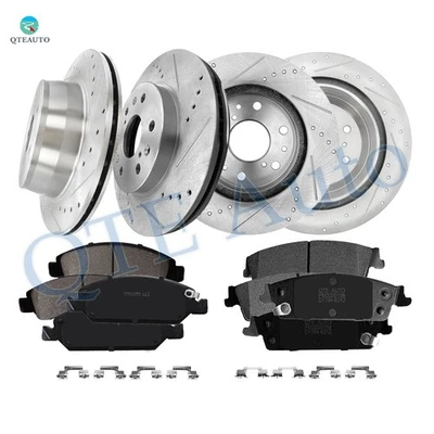 12 rotores de freno perforados F 330-R 345 - pastillas de freno para Cadillac Escalade ESV 2013 2014 Foto 1 de 4