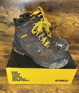 Dewalt Size 10.5X Men's Hadley Safety Toe Waterproof Leather Work Boots Brown - Picture 1 of 6