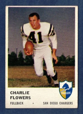 1961 Fleer Charlie Flowers #156 San Diego Chargers VGEX - Image 1 of 2