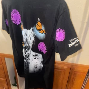 Juice WRLD Legends Never Die Butterfly Flower Graphic Rap T-Shirt Black Size M - Bild 1 von 5