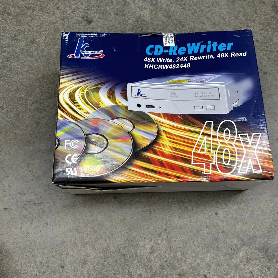 K Hypermedia CD-ReWriter 48X Write 24X Rewrite 48X Read KHCRW482448 - Image 1 of 4