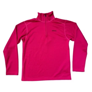 Patagonia Kids' Capilene® Midweight Zip-Neck Hot Pink Size Medium 10 - Picture 1 of 4