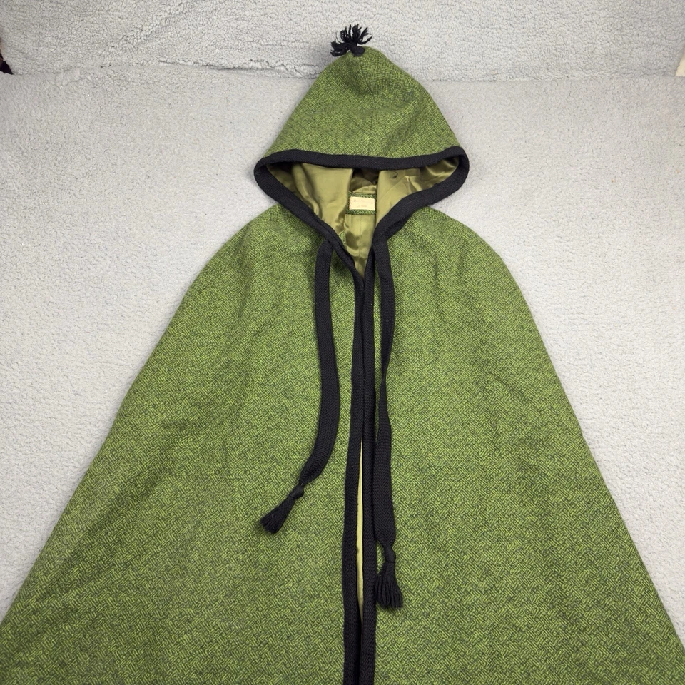 Hooded Cape Green Cloak Gothic Medieval Renaissance Handmade Jo Keifer - Image 1 of 4