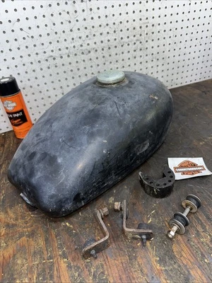 Harley-Davidson Shovelhead Super Glide tanque de combustible de gasolina AMF FX FXE con piezas de montaje Foto 1 de 4