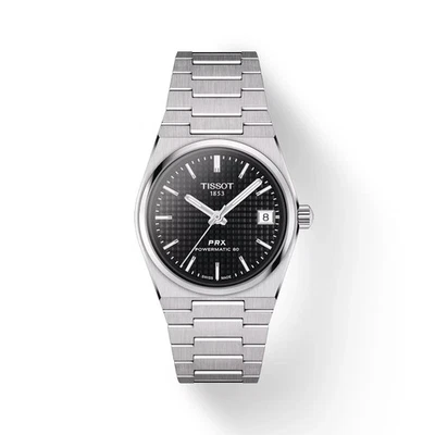 Женские часы Tissot PRX Powermatic 80 черный циферблат нержавеющая сталь T1372071105100 - Изображение 1 из 4