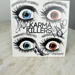 RARE AUTOGRAPHED Strange Therapy By The Karma Killers CD 2015 Night Pop - Picture 1 of 4