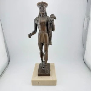Museum Of Fine Arts Statue Hermes Kriophoros The Ram Bearer Bronze Replica 11" - Picture 1 of 16