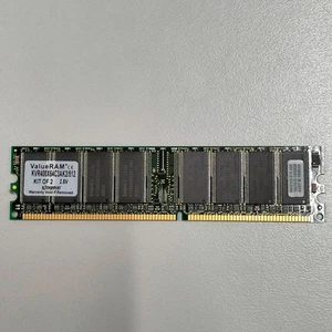 Kingston 256MB DDR1 RAM PC-3200 400MHz CL3 2.6V non-ECC DIMM KVR400X64C3AK2/512 - Picture 1 of 5