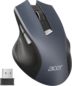 Acer Wireless Mouse | 3 Adjustable DPI Ergonomic | 6 Buttons | Black | OMR266 - Picture 1 of 9