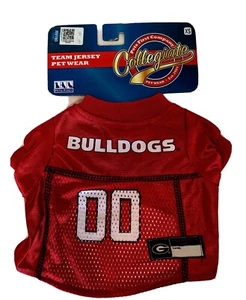 Georgia Bulldogs Pet Wear College Team SEC Football Jersey X-Small Up to 8 lbs - Picture 1 of 4