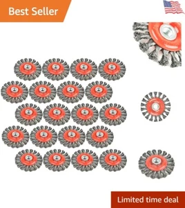 20-Pack Knotted Wire Wheel Brush Set for Rust Removal & Surface Conditioning - Picture 1 of 7