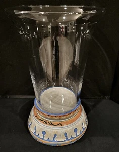 FITZ & FLOYD RECAMO HURRICANE LAMP AND GLOBE TWO PIECE SET 15" RARE - Picture 1 of 6