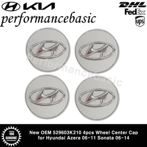New OEM 529603K210 4pcs Wheel Center Cap for Hyundai Azera 06-11 Sonata 06-14 - Picture 1 of 2