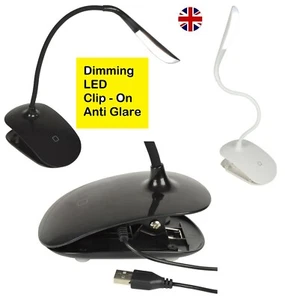 Lámpara de Escritorio Flexible LED con Clip USB Regulable Zoom Cama Leer Mesa Luz de Estudio Reino Unido - Imagen 1 de 14
