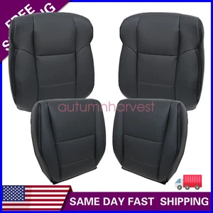 For 2009-2014 Acura TSX Driver & Passenger Bottom & Top Leather Seat Cover Black - Bild 1 von 21