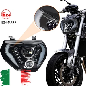 E24 Proiettore faro LED Per Yamaha MT09 FZ09 2014 2015 2016 MT 09 FZ 09 Headlamp - Imagen 1 de 20