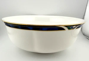 Lenox Royal Kelly Vegetable Bowl 8.5” Elegant White Gold Trim China - Picture 1 of 5
