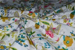 Indian Fabric Cotton Fabric By Yard Hand Block Print fabric Dressmaking Paradise - Picture 1 of 3