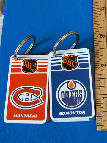 NHL Hockey Keychain Renaissance 1983 Canadiens Lafleur Oilers Gretzky 2 sets Cover