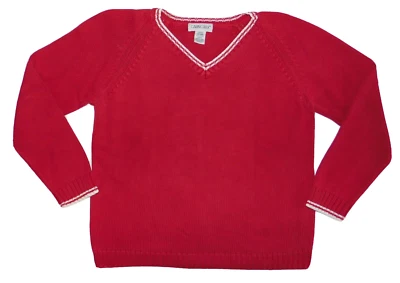 SUÉTER MUJER L PREO CABIN CREEK ROJO CUELLO EN V VARSITY RAYAS "Leer por favor" Foto 1 de 4