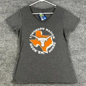 Texas Longhorns Shirt Fanatics Womens Medium Gray Short Sleeve SEC Football New - Picture 1 of 13