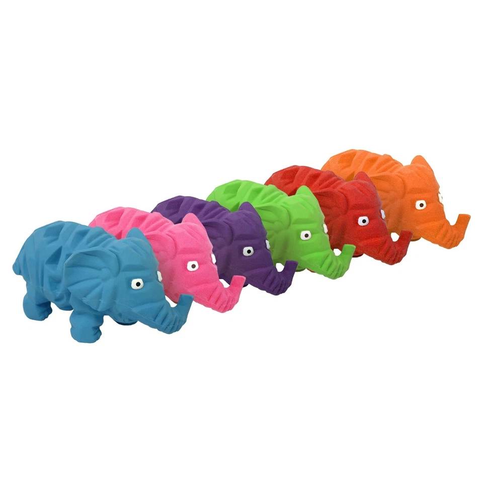 Multipet Mini Latex Origami Elephants Assorted Dog Toy, 4" - Image 1 of 1