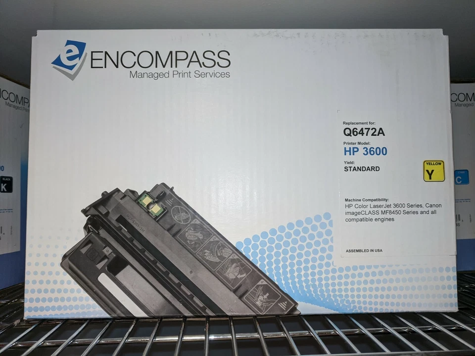 Encompass Q6472A Yellow Compatible for HP LaserJet 3600 3800 CP3505 Toner - Image 1 of 1