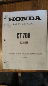 HONDA CT70H 1ST EDITION PUBLISHED AUGUST1971 PARTS CATALOG MANUAL - Picture 1 of 1