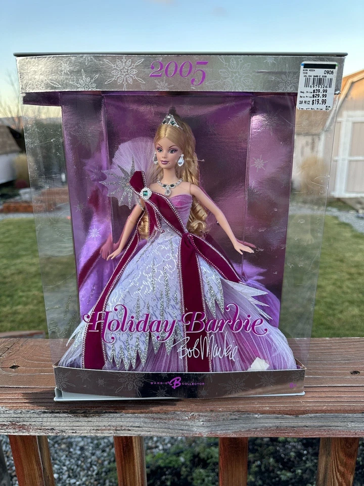 Bob Mackie 2005 Felices Fiestas Celebración Barbie Muñeca Borgoña Vestido y Faja NUEVO Foto 1 de 4