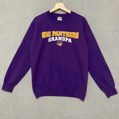 Northern Iowa Panthers Grandpa Crewneck Sweatshirt Men's Small Purple NCAA - Image 1 of 4