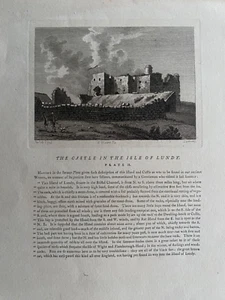 Antiker Druck von 1775; Marisco Castle, Isle of Lundy nach Grose - Bild 1 von 3