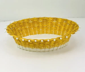 S&S Apts & Crafts Vintage plastic Woven Basket - Picture 1 of 6