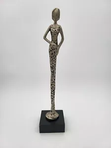 Holländer ® # statua decorativa scultura # 40 cm # donna in abito # metallo fusione alluminio - Foto 1 di 5