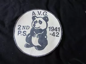 WWII AVG FLYING TIGER PANDA BEARS 2 ND PURSUIT SQ LARGE BACK FLIGHT JACKET PATCH - Picture 1 of 2