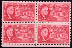 Scott #931 FDR Little White House (Warm Springs) Block of 4 Stamps - MNH - Picture 1 of 2