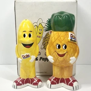 2001 Dole Obst Salz Pfefferstreuer Set in Box Pinellopy Ananas Bobby Banane - Bild 1 von 6