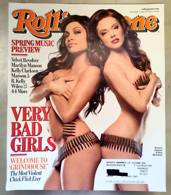 Rolling Stone Magazine Grindhouse Rosario Dawson Rose McGowan April 2007 - Image 1 of 4