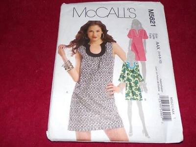💐 McCALL'S #M5621 - LADIES PRETTY DASHIKI STYLE PULLOVER DRESS PATTERN 4-18 FF - Image 1 of 2