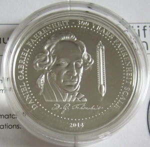 Palau 5 Dollari 2014 300 Anni Scala Fahrenheit Argento - Foto 1 di 2