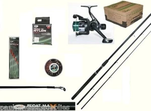 Starter Float Fishing Outfit Set Kit Beginners Rod Reel Hooks Floats Shot 12 - Picture 1 of 1