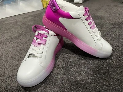 Jimmy Choo Roma Blanco/Fucsia EE. UU. 8,5, Europa 39 Nuevo En Caja Foto 1 de 4
