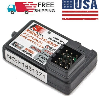 Flysky FS-GR3E AFHDS 3CH Receiver Fr RC Boat FS-GT2 FS-GT2B FS-GT3B FS-GT3C T2N9 - Image 1 of 4