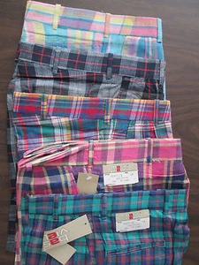 Girls Shorts Plaid cotton blue green Pink Blue Yellow 8 10 12 14 16 18 20 NEW - Picture 1 of 14