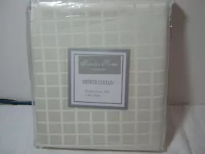 New POPULAR HOME ELITE BEIGE (IVORY) Fabric SHOWER CURTAIN 70"x72" ~ BLOCK NIP - Picture 1 of 3